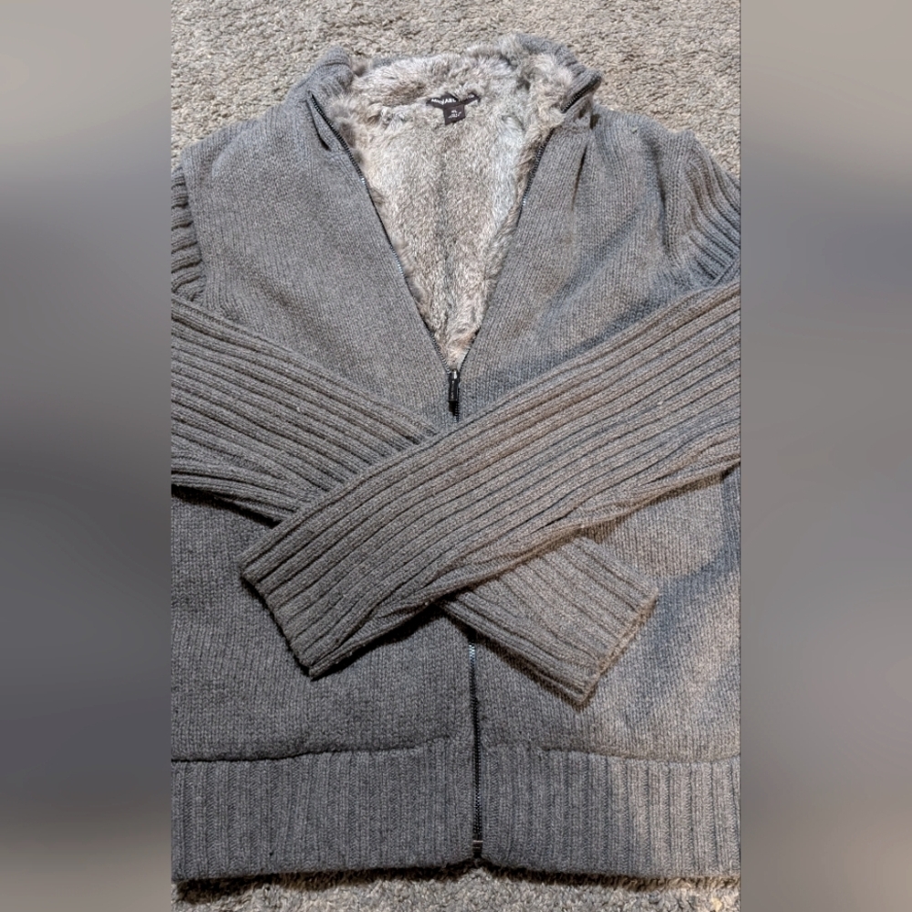 Michael Kors Men's XL 100% Rabbit Fur Lined Sweater